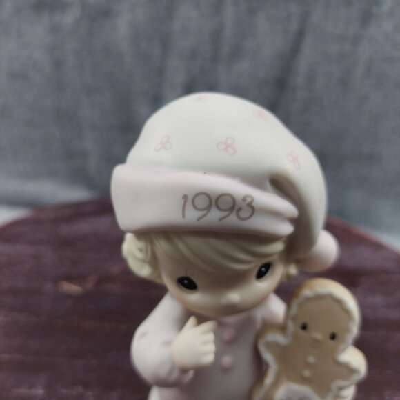 Precious Moments 1993 Wishing You The Sweetest Christmas Collectible Porcelain F - Picture 6 of 8